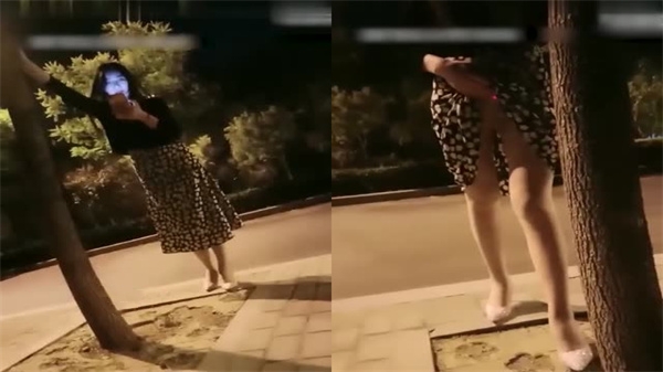 深夜户外激情：长腿美少妇的街头诱惑